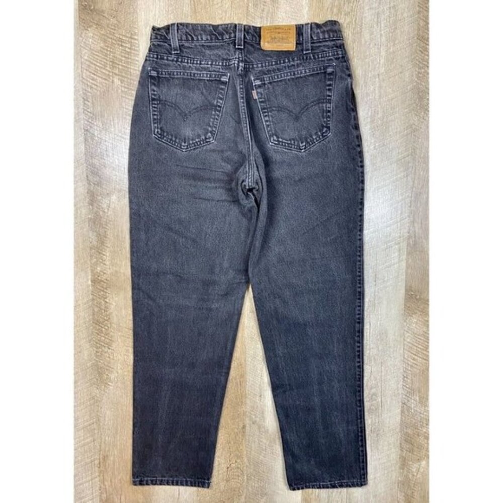 Vtg Levis 545 34x32 Fits 31x29 Loose Fit Faded Black Jeans Brown Copper Tab USA - Picture 5 of 8